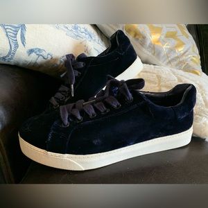 Circus by Sam Edelman-Navy Blue Velvet Sneakers